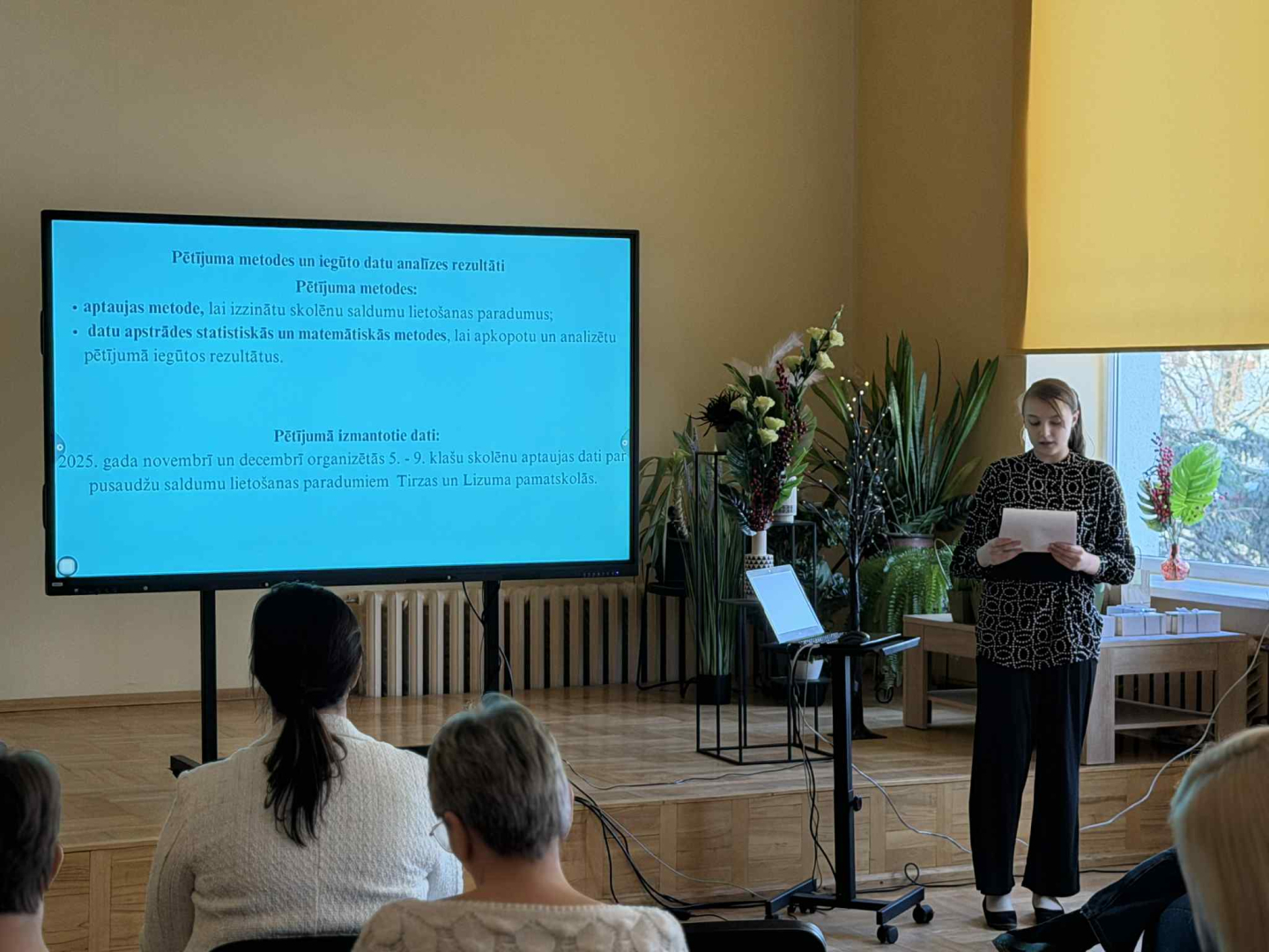 Attēls: Gulbenes novada skolēnu zinātniski pētniecisko darbu aizstāvēšana