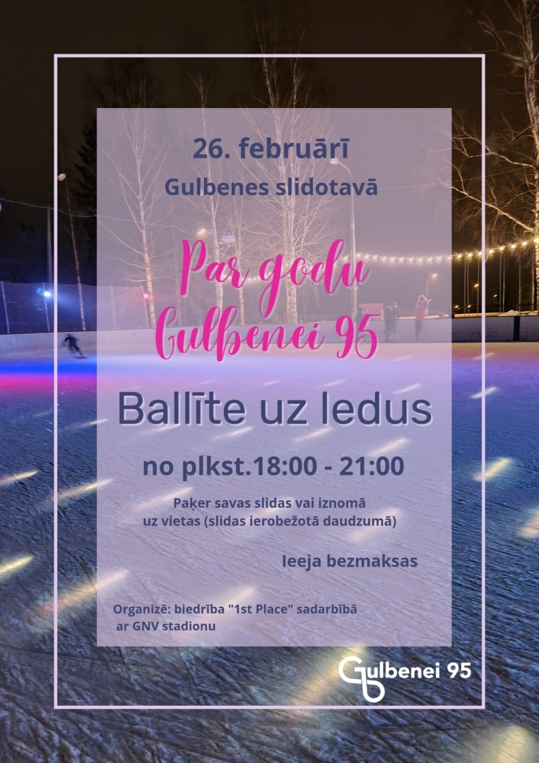 Afiša ballīte uz ledus 26.februārī Gulbenes slidotavā