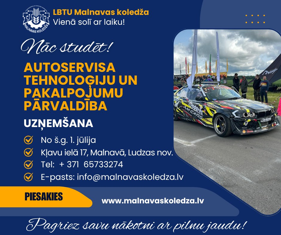Malnavas koledža aicina studēt