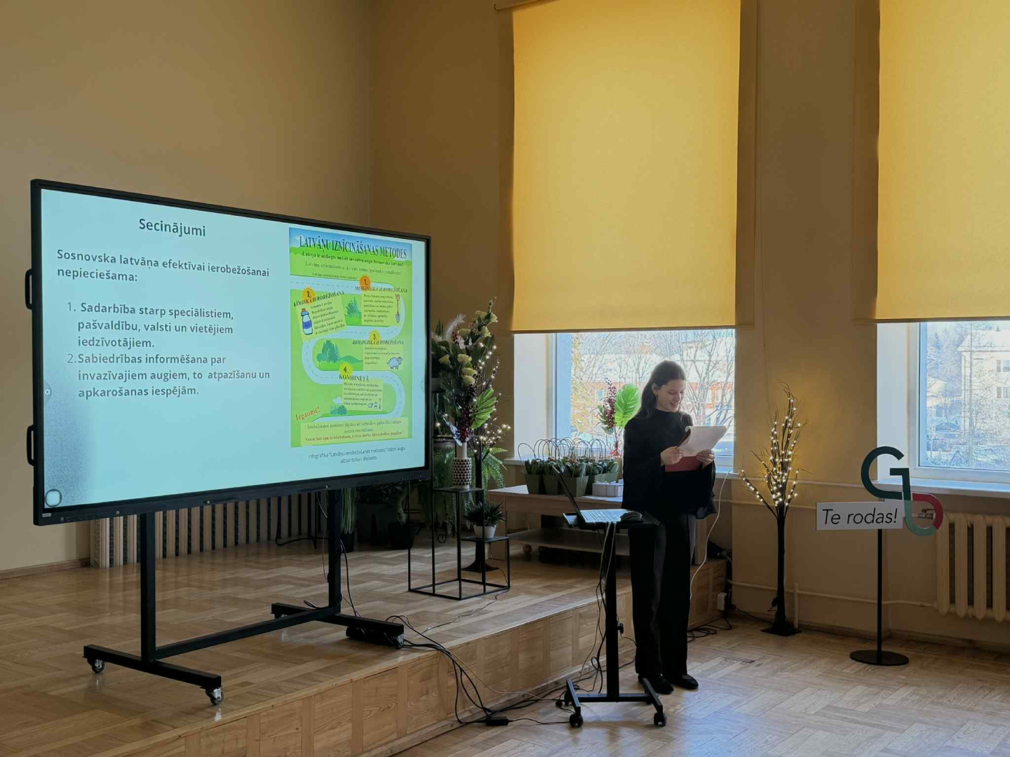 Attēls: Gulbenes novada skolēnu zinātniski pētniecisko darbu aizstāvēšana