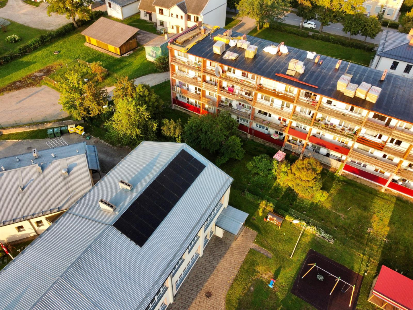 Attēls: Saules elektrostaciju uzstādīšana Gulbenes pilsētā