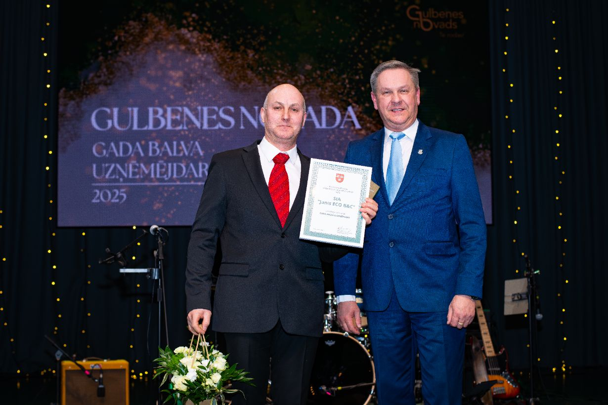 Attēls: gada balva uzņēmējdarbībā 2025
