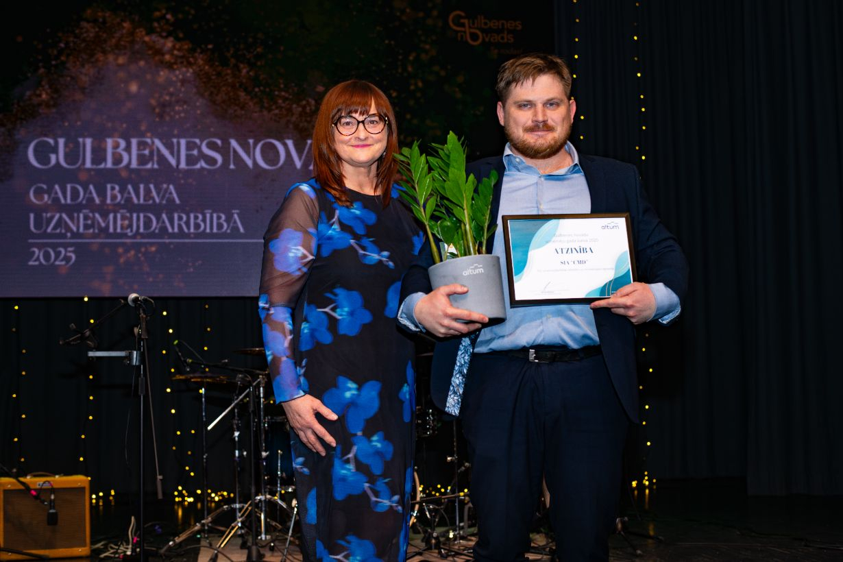 Attēls: gada balva uzņēmējdarbībā 2025