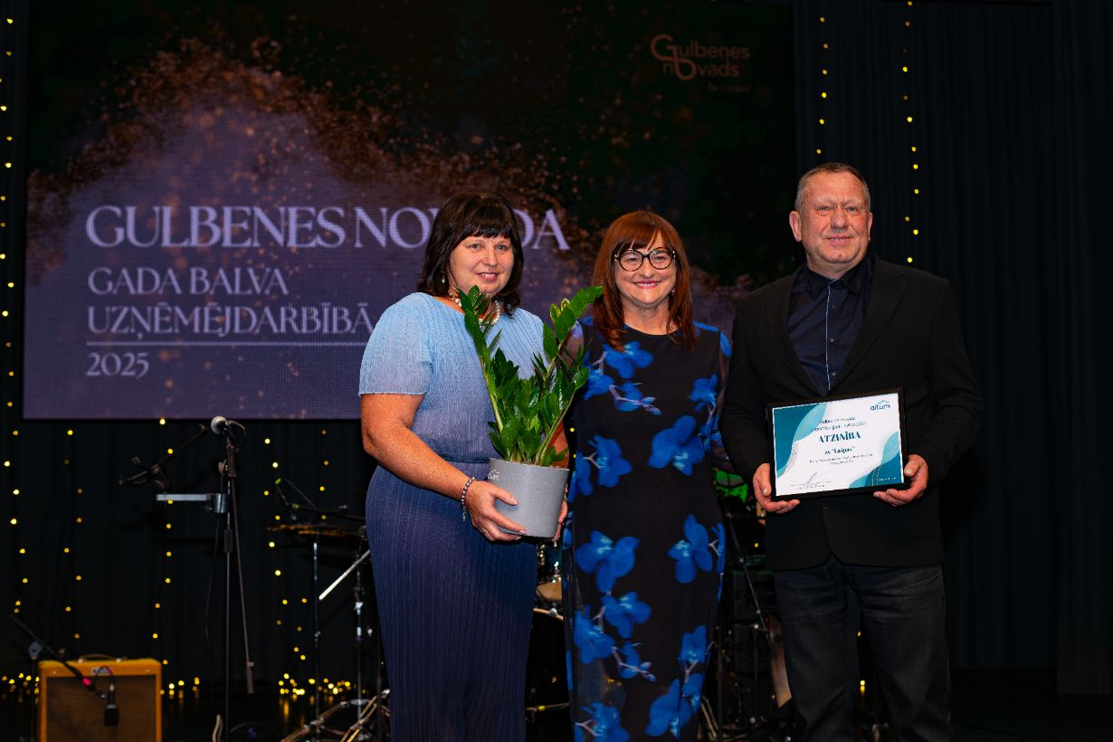 Attēls: gada balva uzņēmējdarbībā 2025
