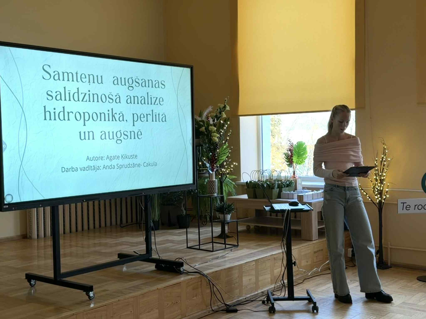 Attēls: Gulbenes novada skolēnu zinātniski pētniecisko darbu aizstāvēšana