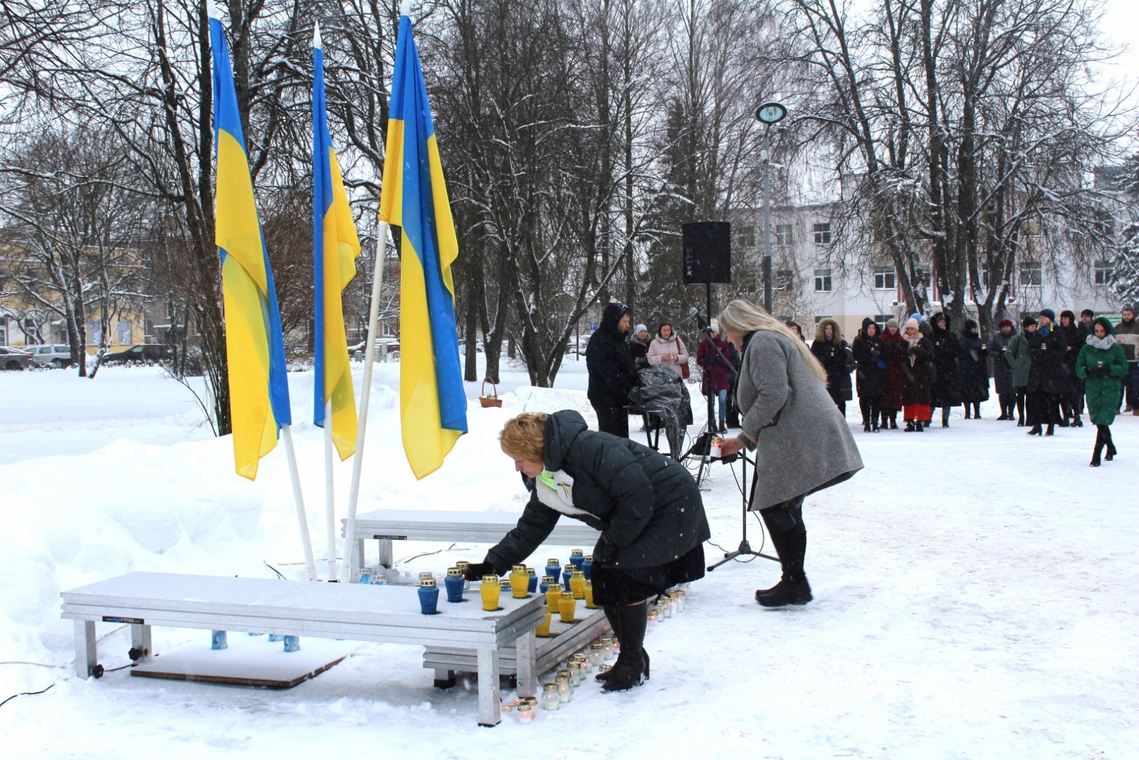 Attēls: Ieadzīvotāji pulcējas Ukrainas atbalstam, Gulbene
