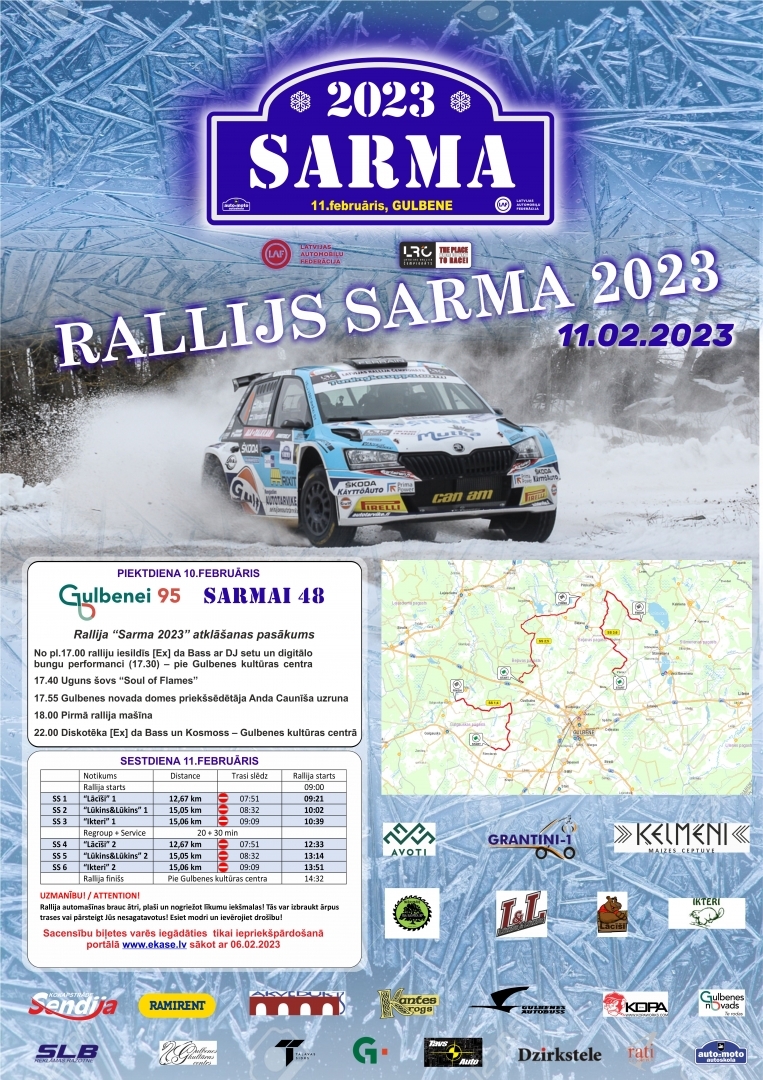 Attēls ar rallija Sarma norisi