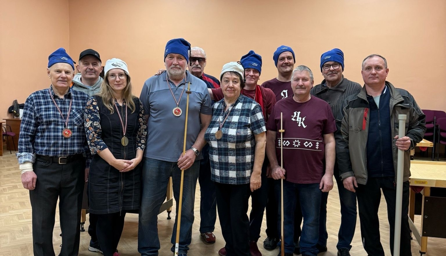 Attēls: novuss un šautriņas Līgo pagastā