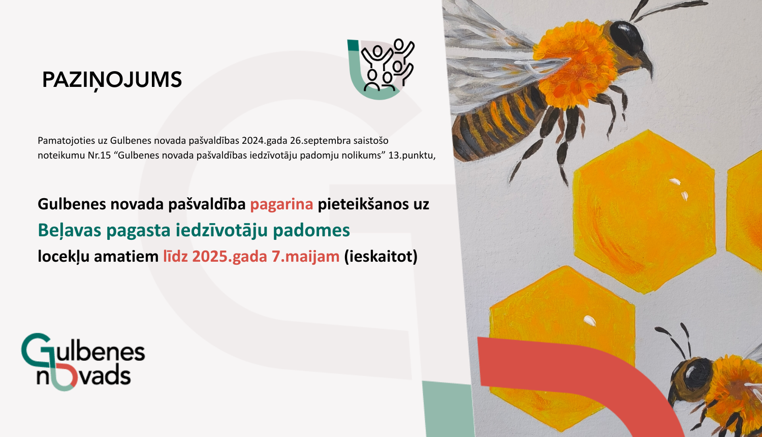 Paziņojums par Beļavas pagasta iedzīvotāju padomes kandidātu pieteikšanās pagarināšanu