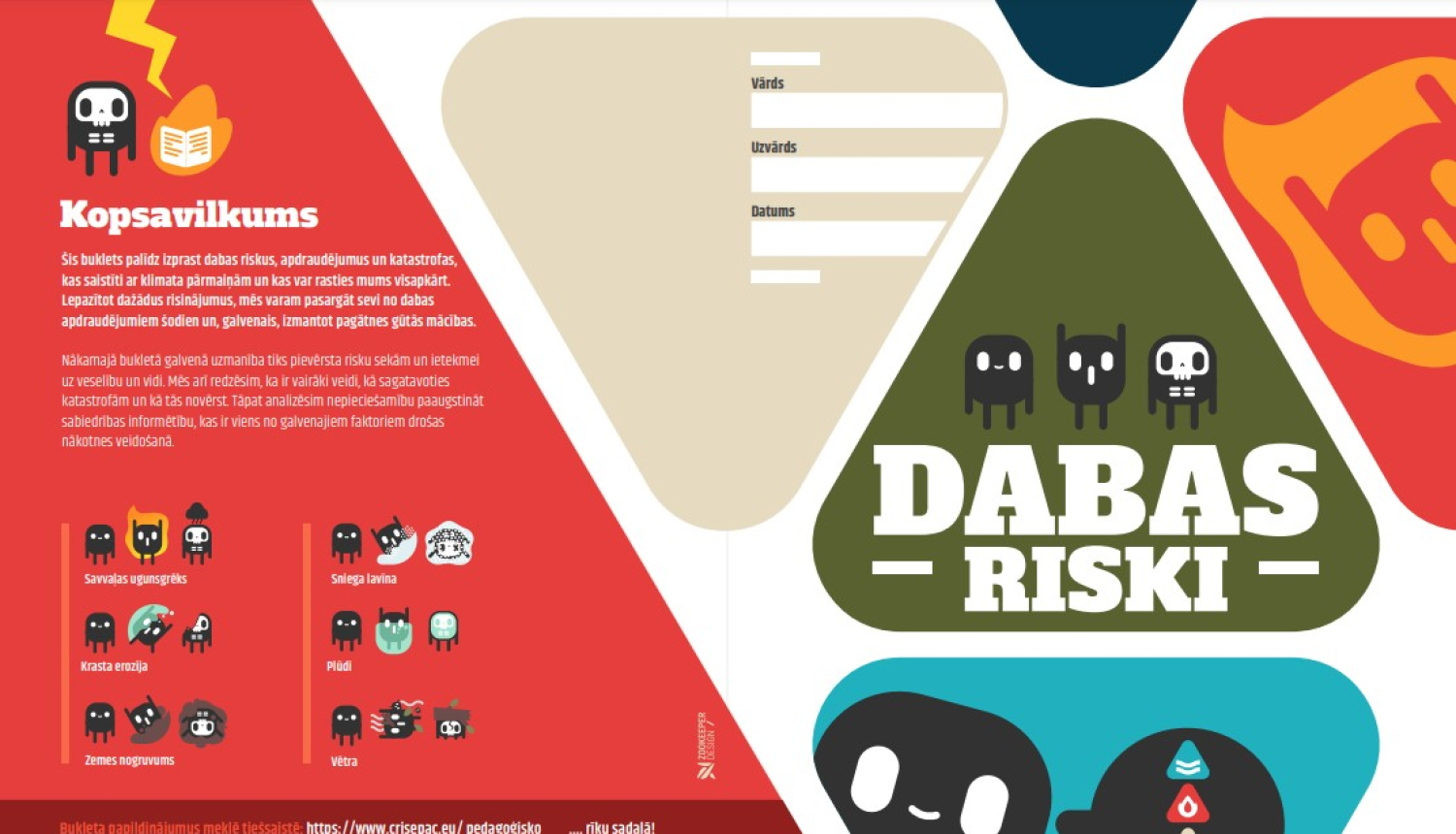 Attēls: CRISEPAC izglītojošs rīku buklets: Dabas riski