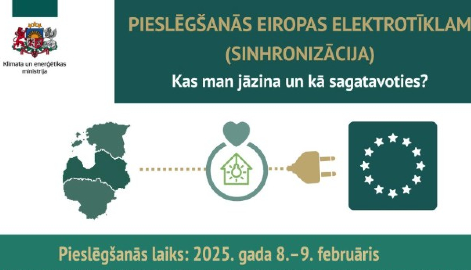 Attēls: 8.-9. februārī Baltijas valstis atvienosies no Krievijas energosistēmas un pievienosies kopējam Eiropas energotīklam
