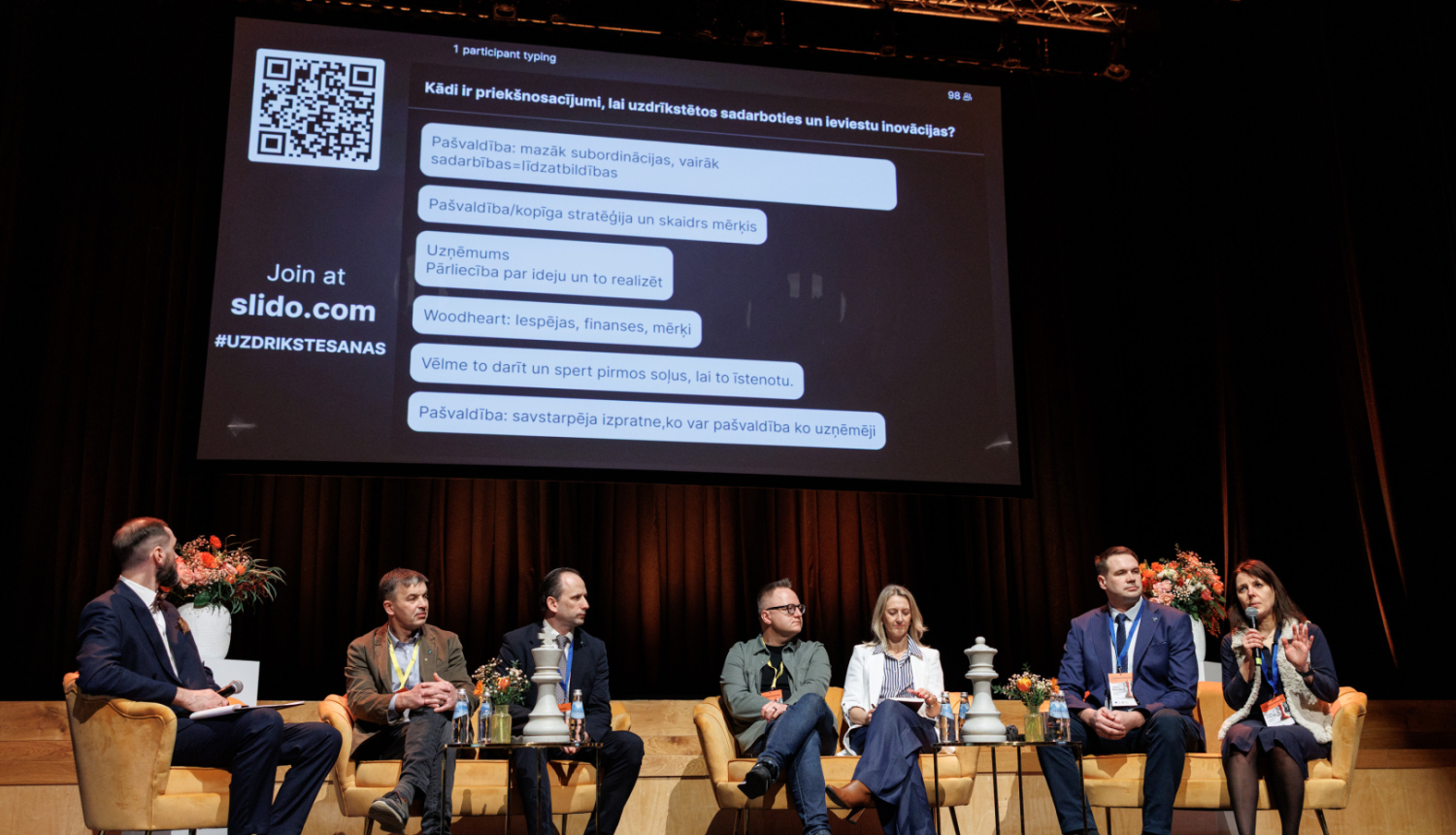 Attēls: Vairāk nekā 100 pašvaldību, plānošanas reģionu speciālisti un uzņēmēji no visas Latvijas pulcējās forumā “UZDRĪKSTĒŠANĀS” Cēsīs