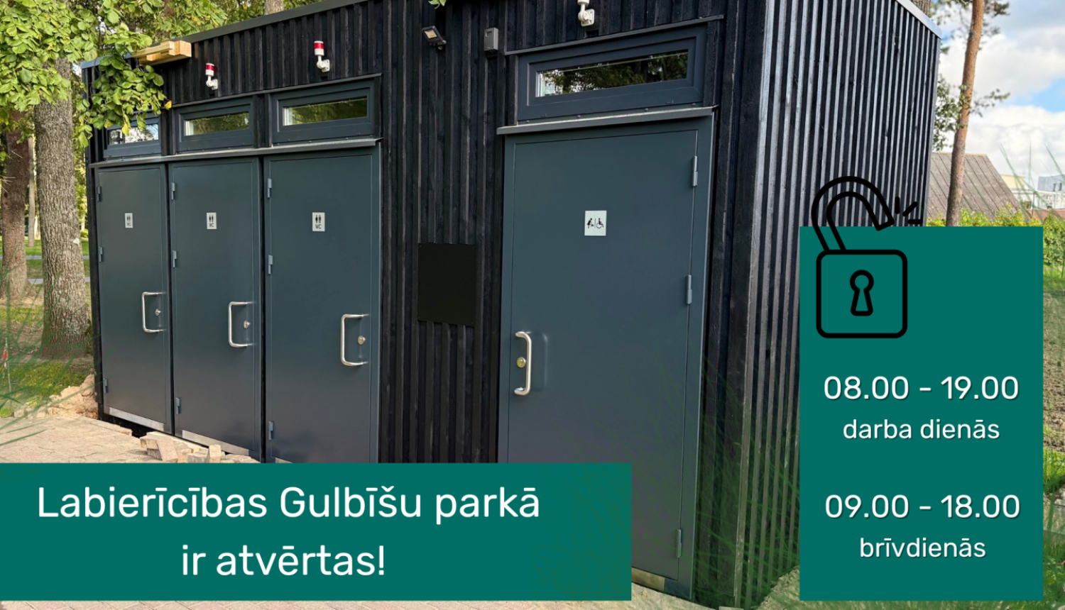 Attēls: Gulbīšu parka tualetes