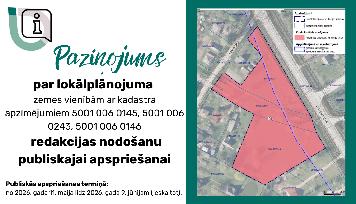 Attēls: paziņojums par publisko apspriešanu