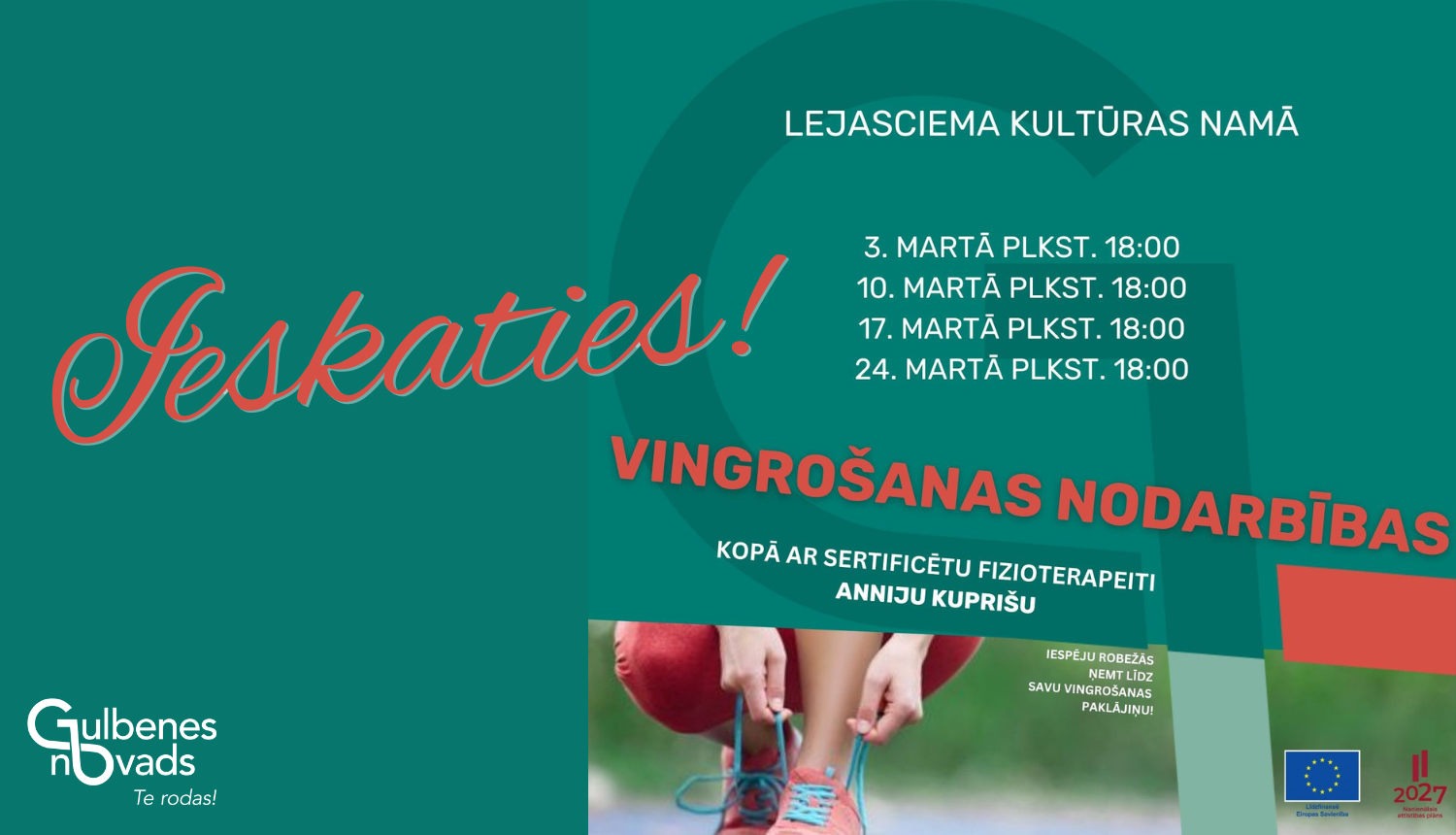 Attēls: Piedāvā bezmaksas vingrošanas nodarbības