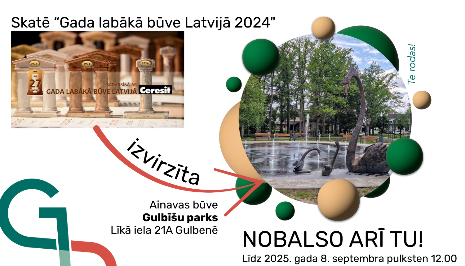 Attēls: Gulbīšu parks startē skatē