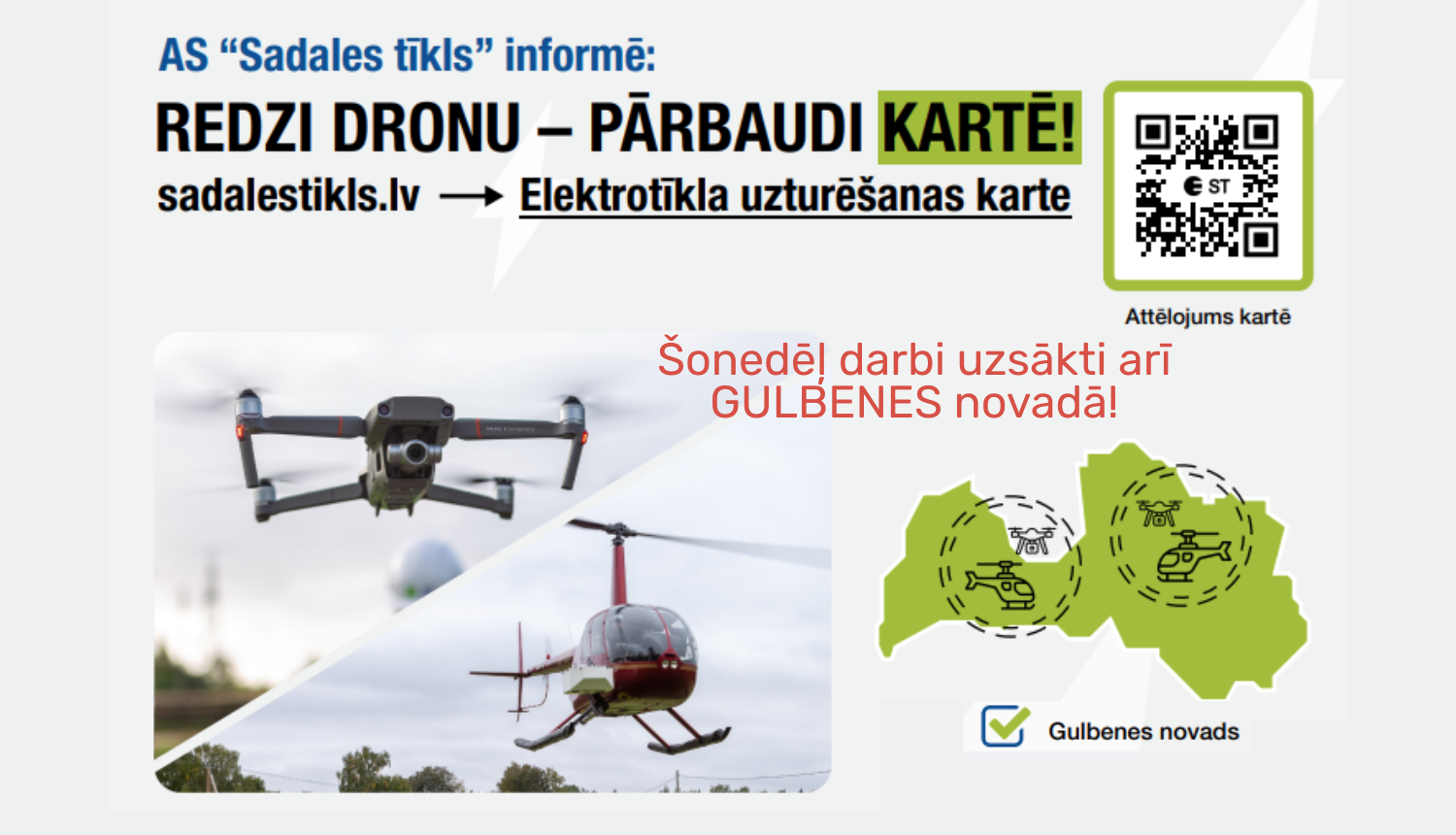 Attēls: sadales tīkli apseko elektrolīnijas