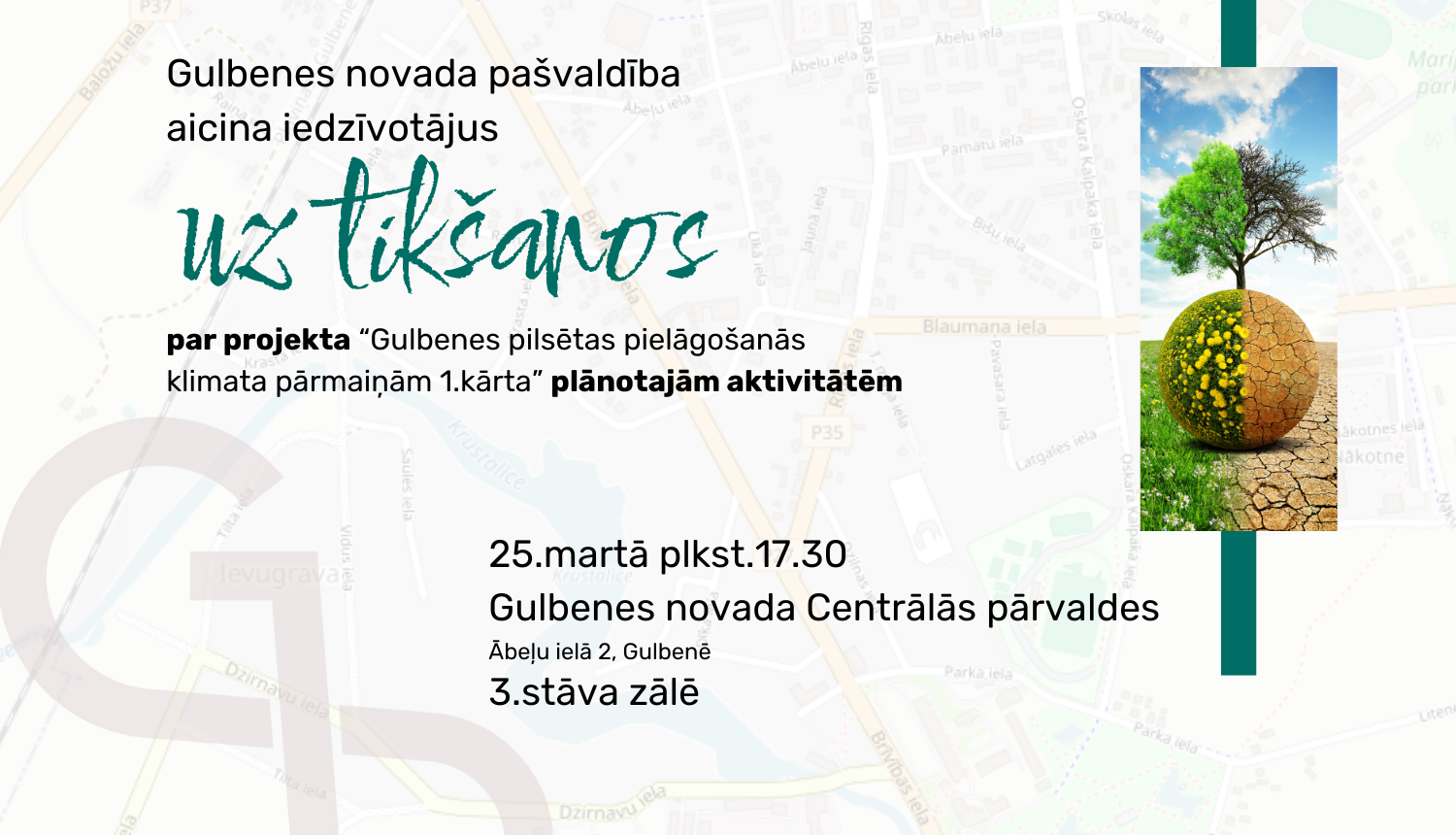 Attēls: iedzīvotāju tikšanās par klimata pārmaiņu projektu