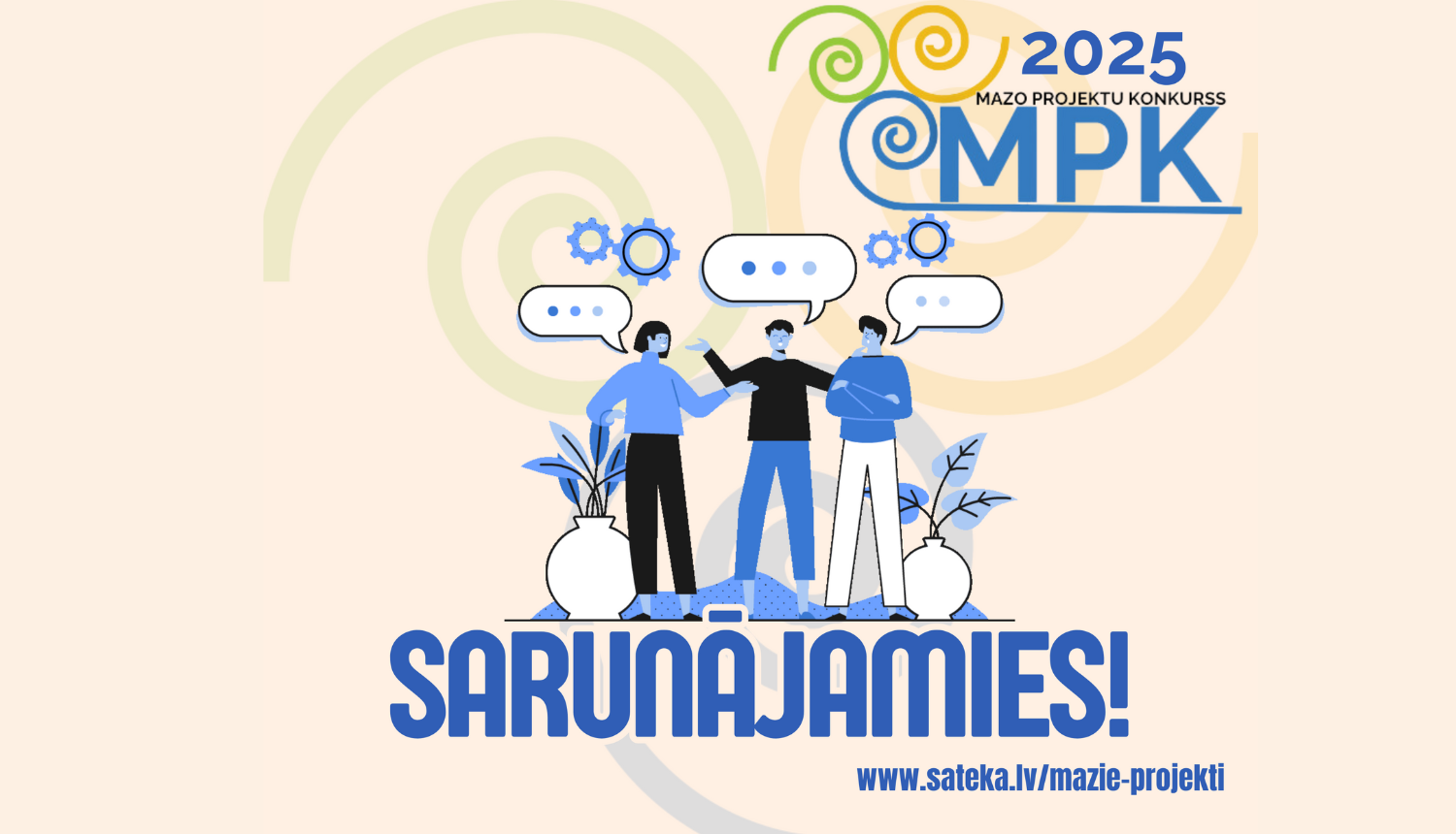 Attēls: Biedrība “SATEKA” ir izsludinājusi Mazo projektu konkursu 2025 „Sarunājamies!” 
