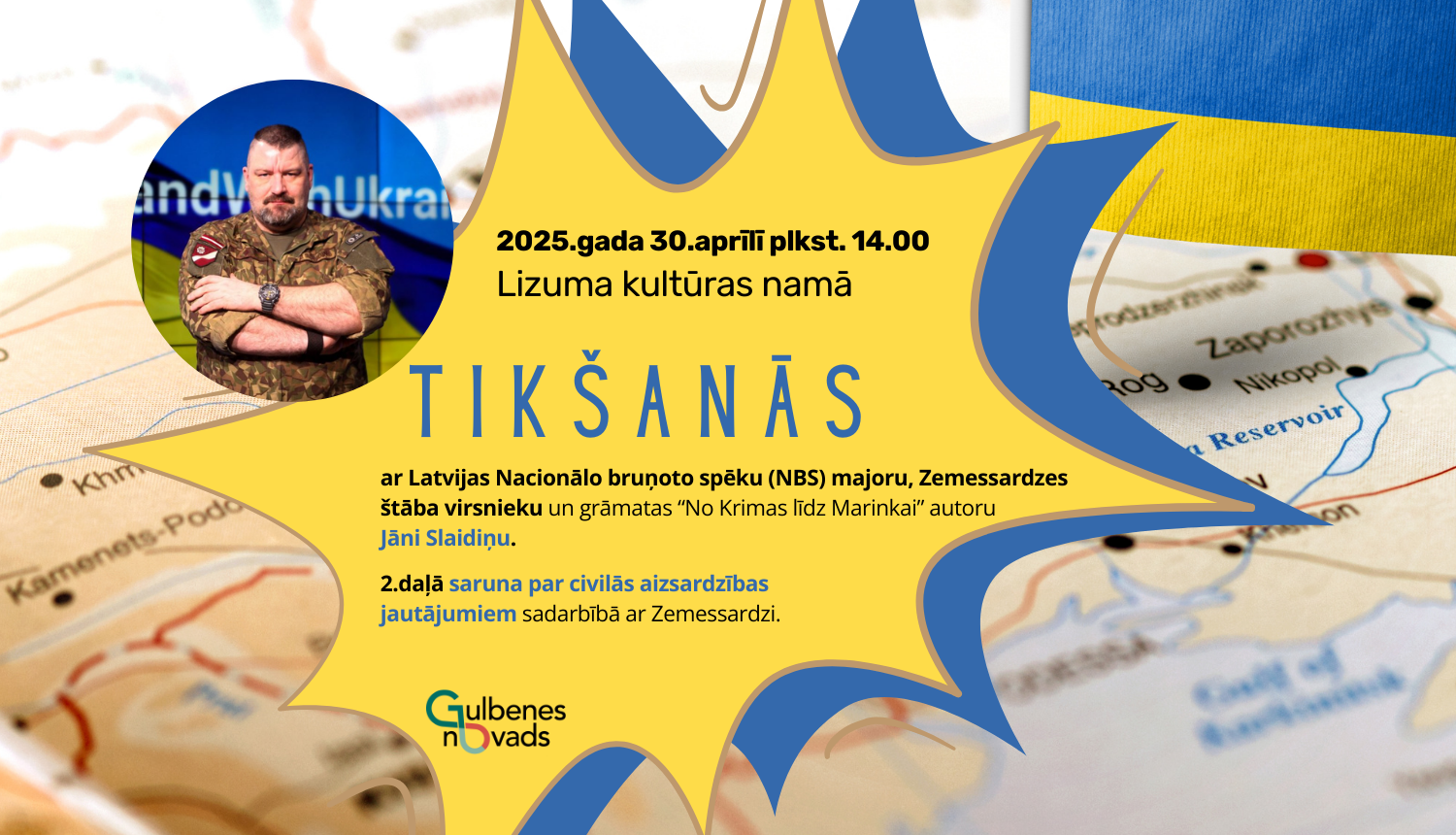 Attēls: Tikšanās ar zemessardzes majoru un grāmatas “No Krimas līdz Marinkai” autoru Jāni Slaidiņu