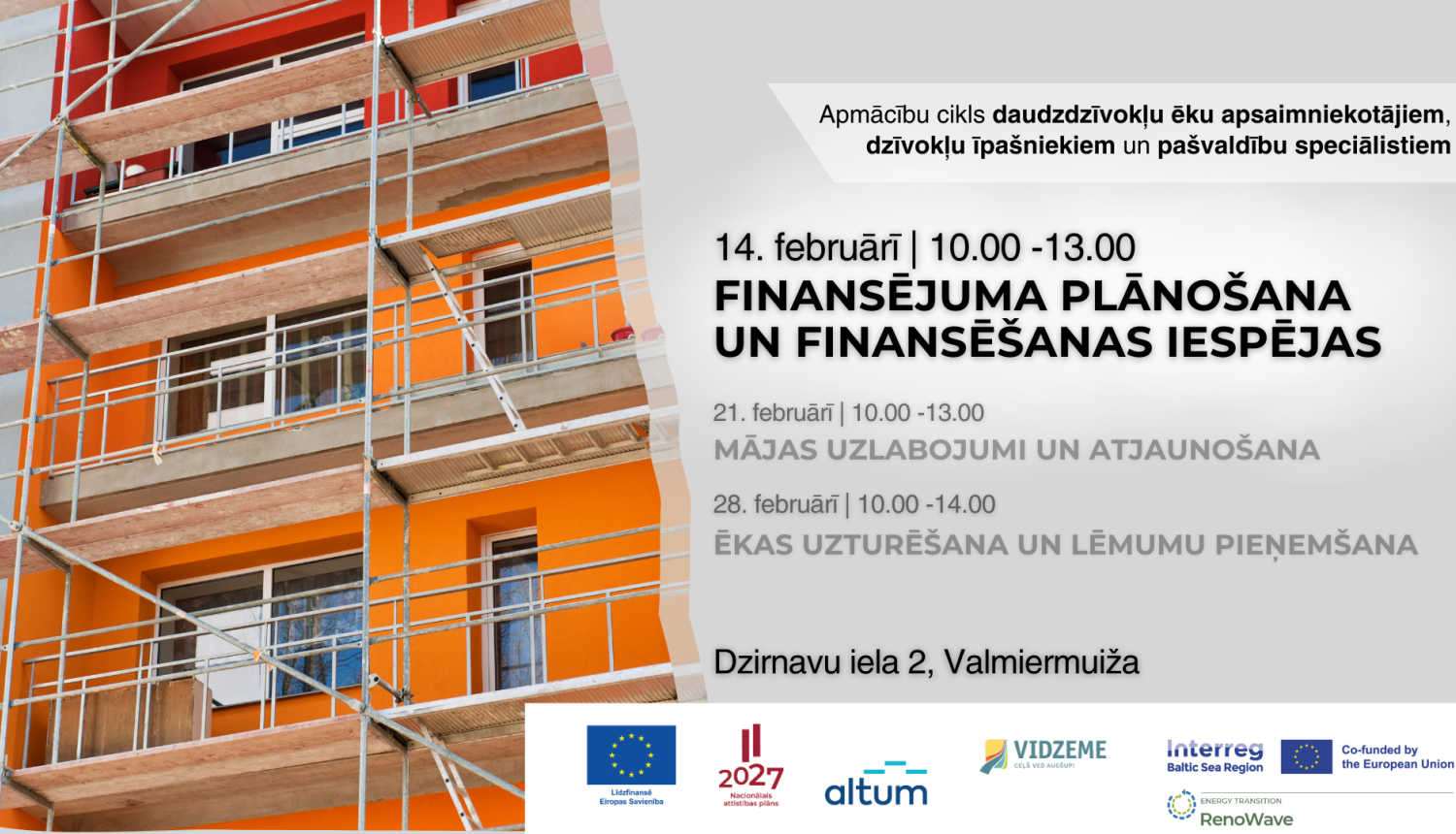 Attēls: Vidzemes EnergoGids aicina uz apmācību ciklu par  daudzdzīvokļu ēku atjaunošanu un energoefektivitāti