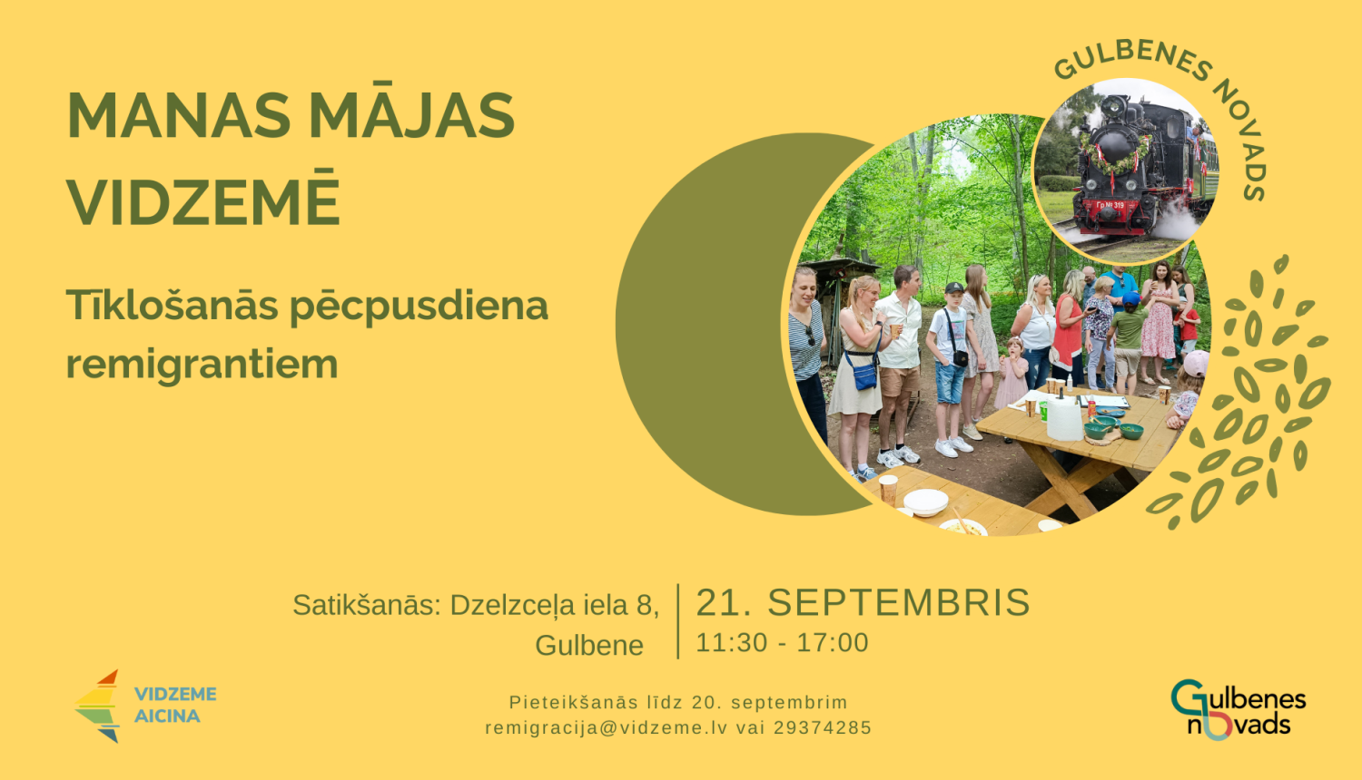 attēls: Aicinām piedalīties remigrantu tīklošanās pasākumā “Manas mājas Vidzemē” Gulbenē un Stāmerienas pilī!