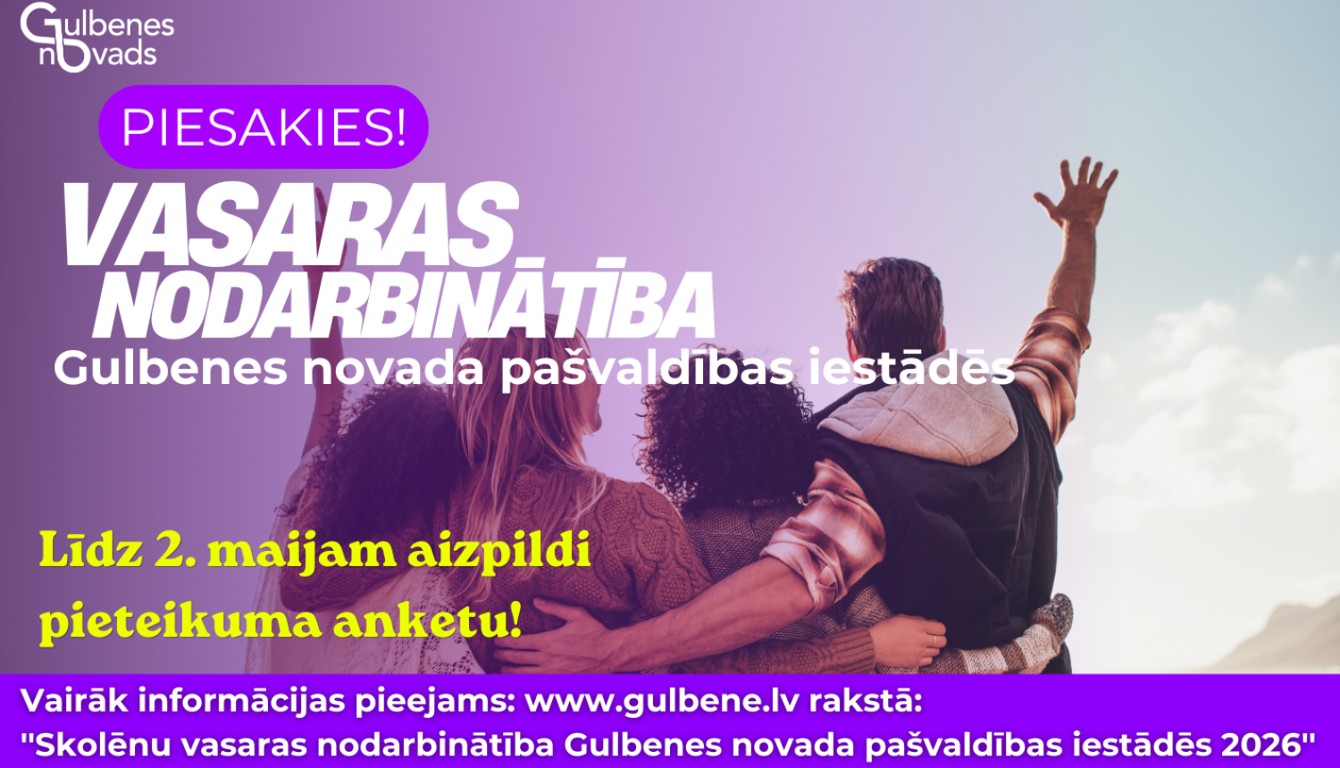 Vizuālis: sākusies pieteikšanās skolēnu vasaras nodarbinātībai 2026