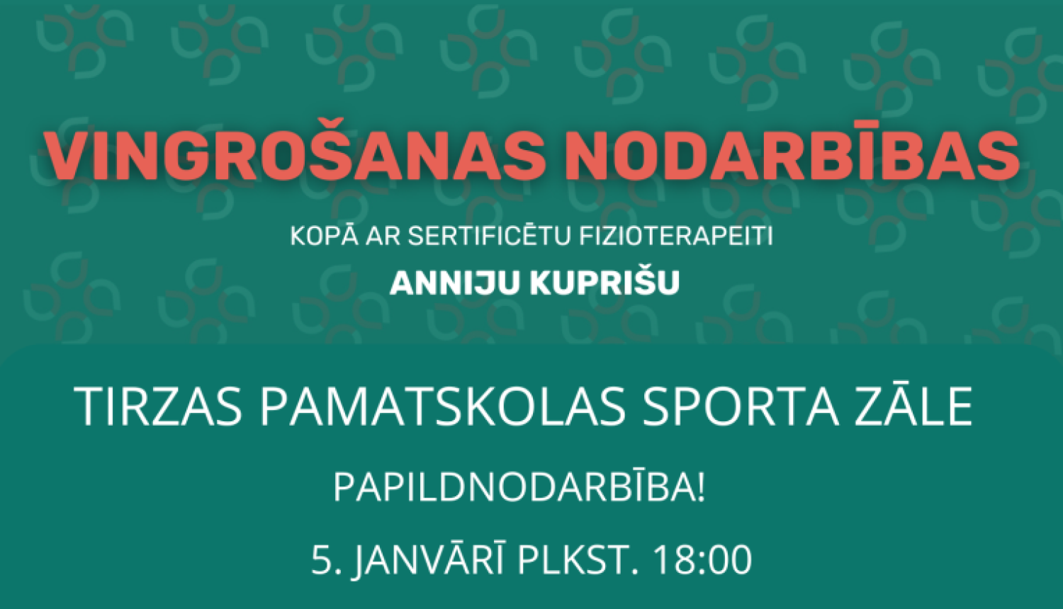 Attēls: bezmaksas vingrošanas turpinās arī 2026.gadā!