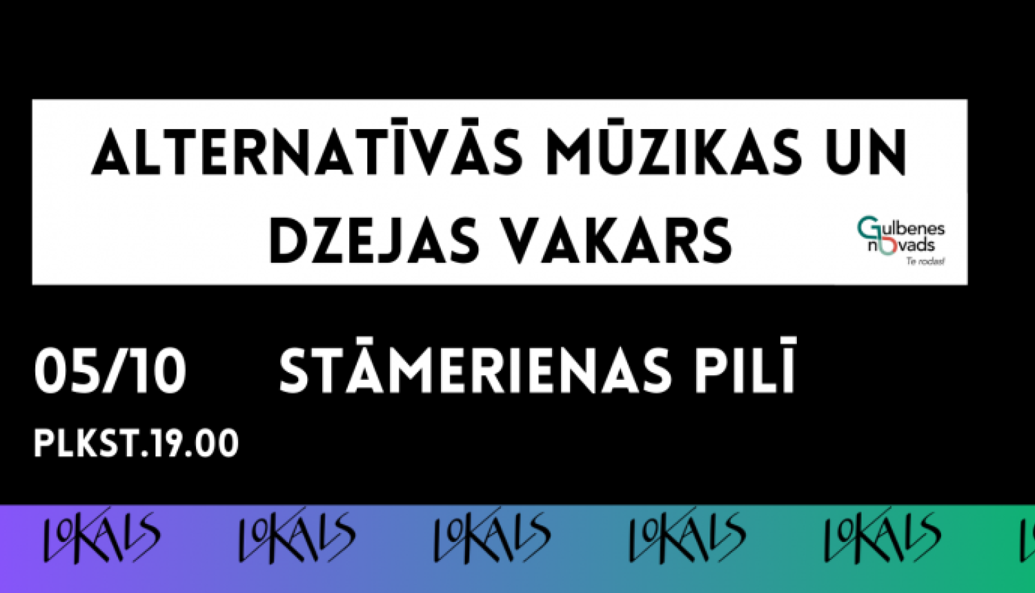 Attēls: 	Kultūras pasākums "Alternatīvās mūzikas un dzejas vakars Stāmerienas pilī"