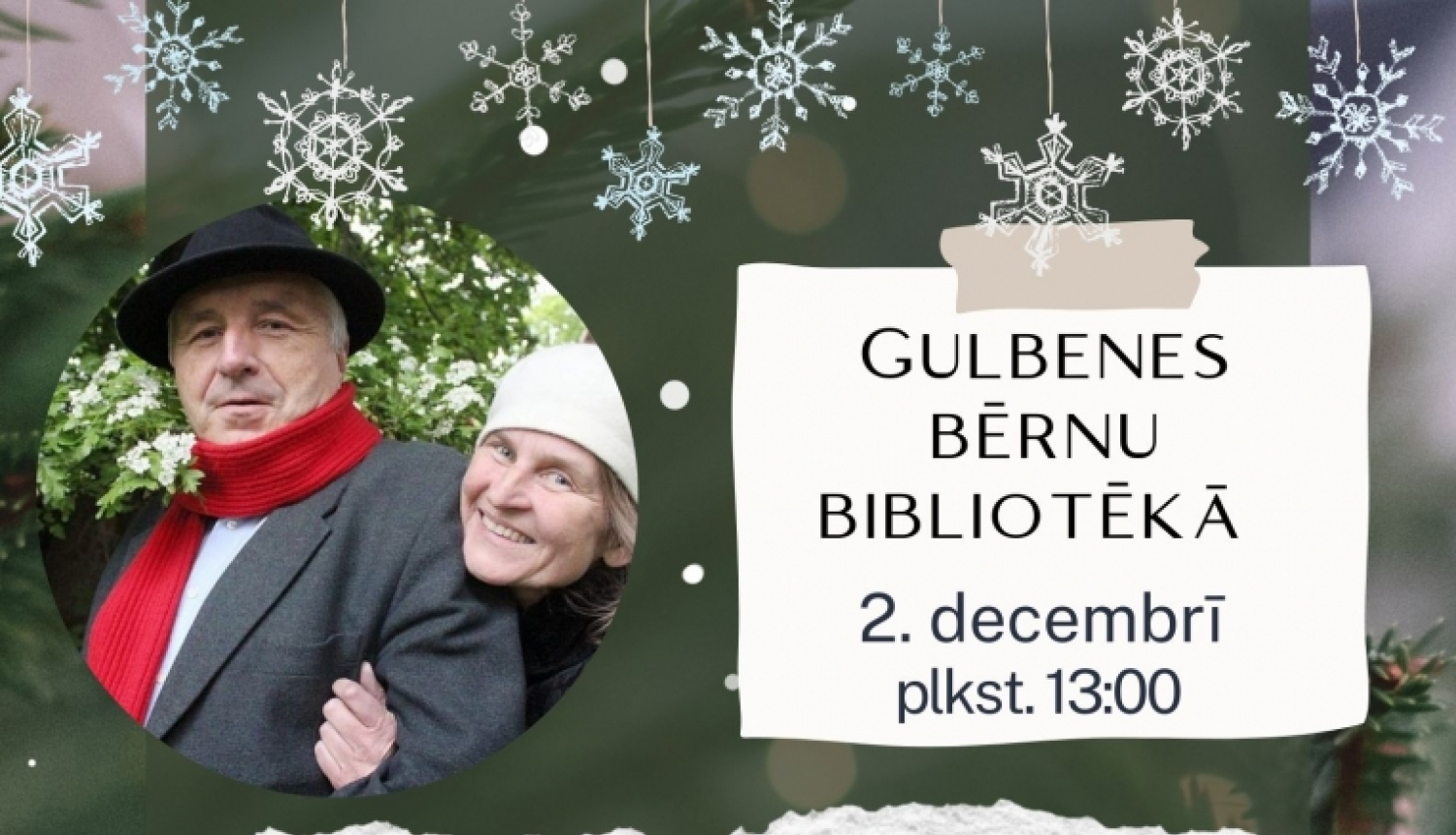 2.decembrī plkst. 13.00 Gulbenes novada bibliotēkā lielus un mazus aicinām uz pasākumu “Ar greiziem ratiem uz Ziemassvētkiem”-  kopā minēsim mīklas, iesim rotaļās, izzināsim latviešu Ziemas saulgriežu tradīcijas.