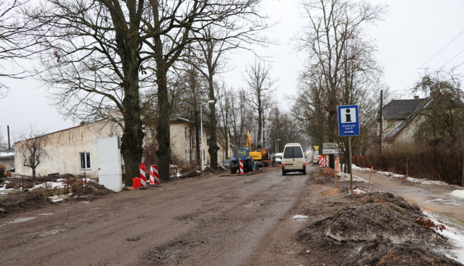 Gulbene: būvdarbi Brīvības ielā