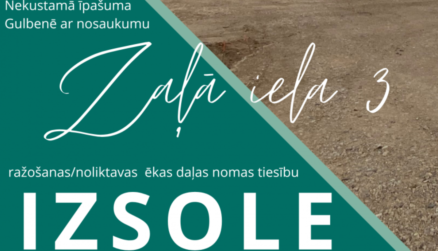 Vizuālis: izsole Zaļā iela, Gulbenē