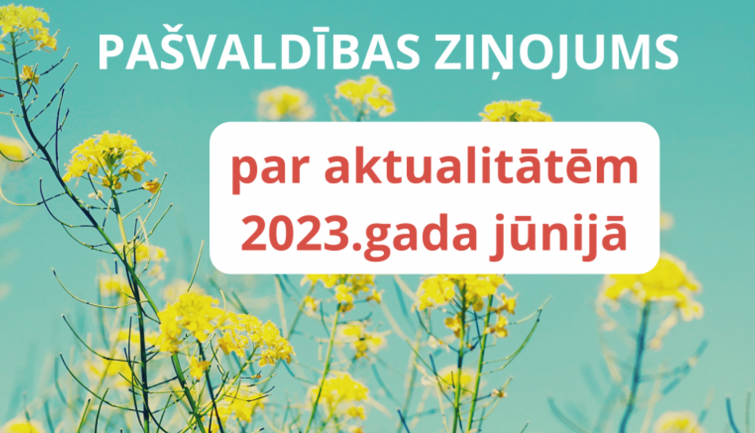 Vizuālis: pašvaldības ziņojums 2023.gada jūnijā
