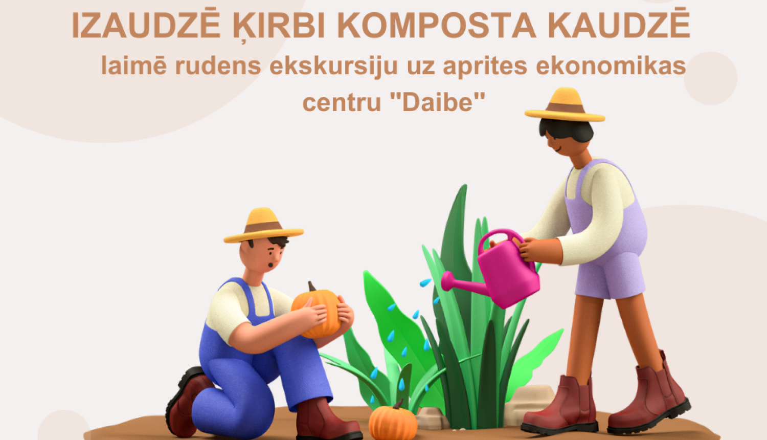 Attēls: SIA Lautus Vide izaicina Tavu klasi: izaudzē ķirbi komposta kaudzē un laimē rudens ekskursiju 