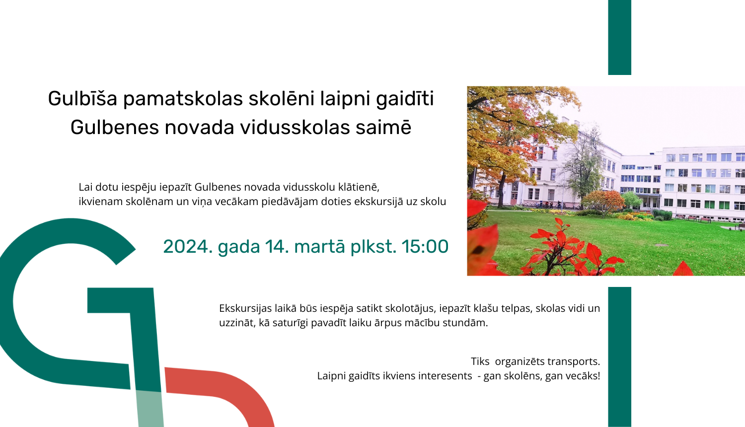 Attēls: Gulbenes novada vidusskola aicina saimē