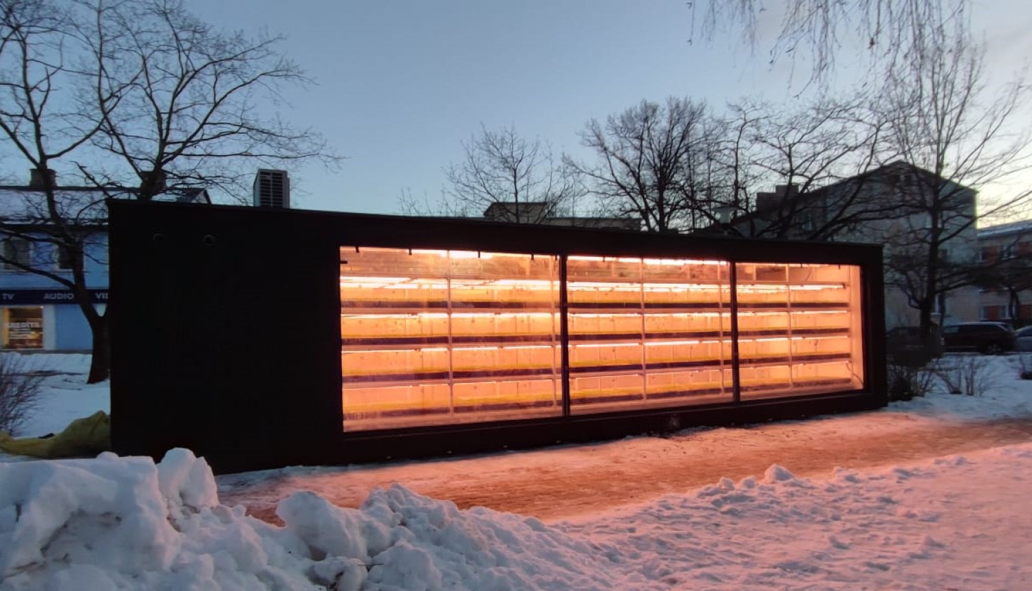 Attēls: Gulbenes pilsētā uzstādīts jauns vides tūrisma objekts - inovatīva augu audzēšanas iekārta