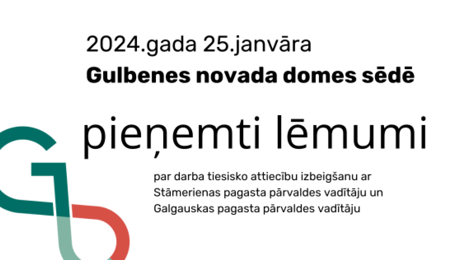 Attēls: Gulbenes novada domes sēdes lēmumi
