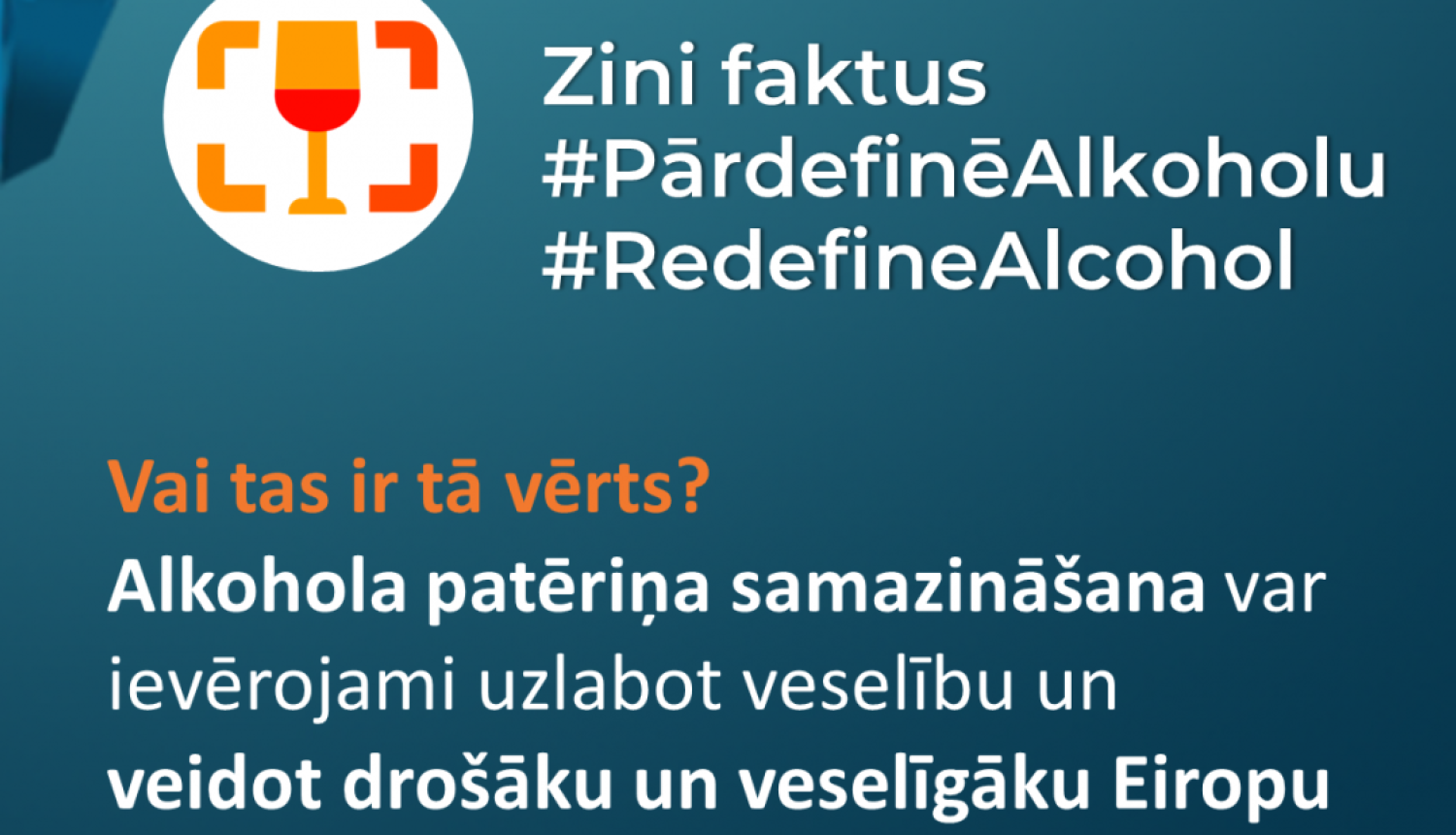 Attēls: PVO aicina Eiropas iedzīvotājus pārskatīt savas attiecības ar alkoholu