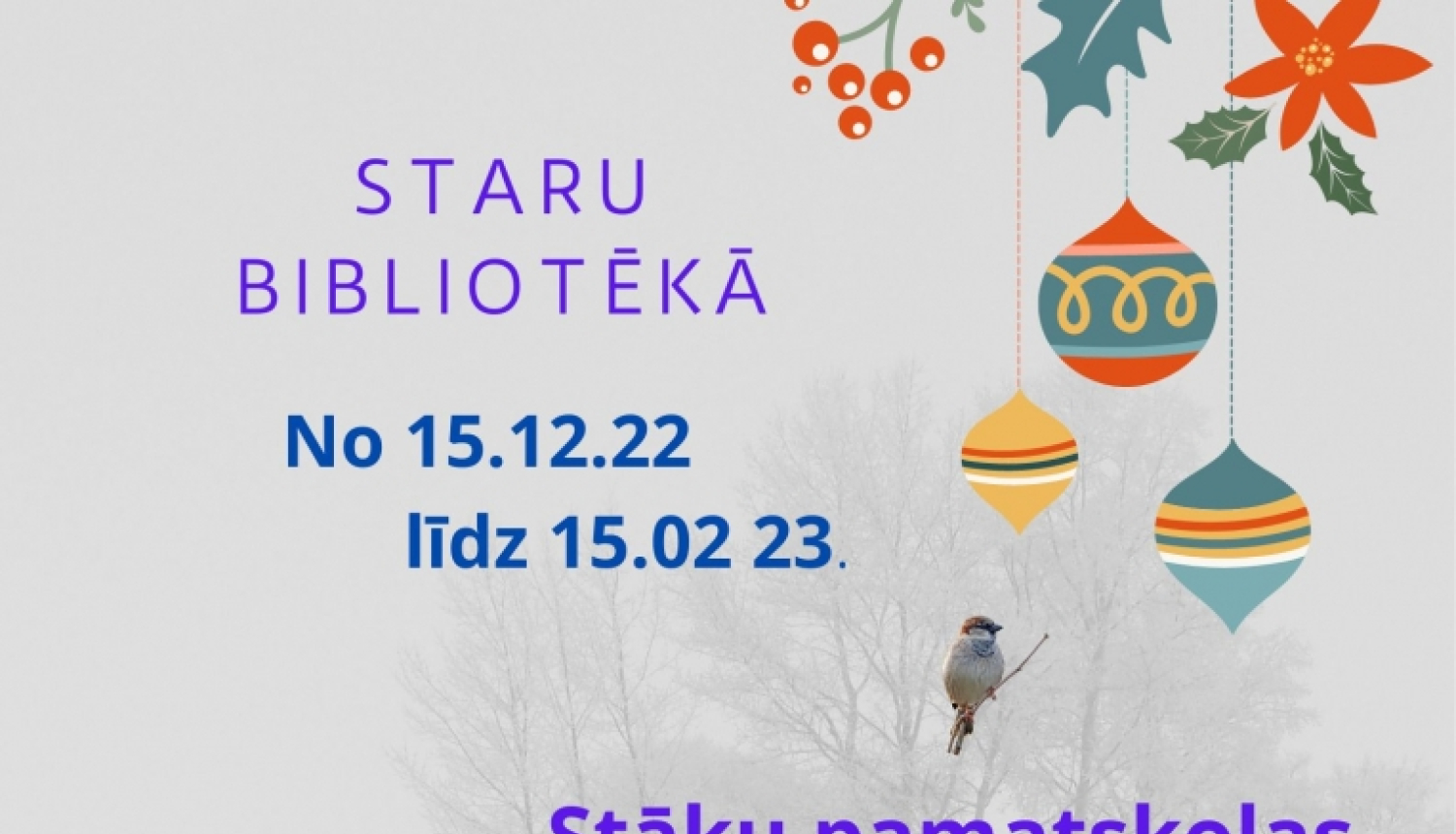 Staru pagasta bibliotēkā zīmējumu izstāde  "Zīlīte pie mana loga"