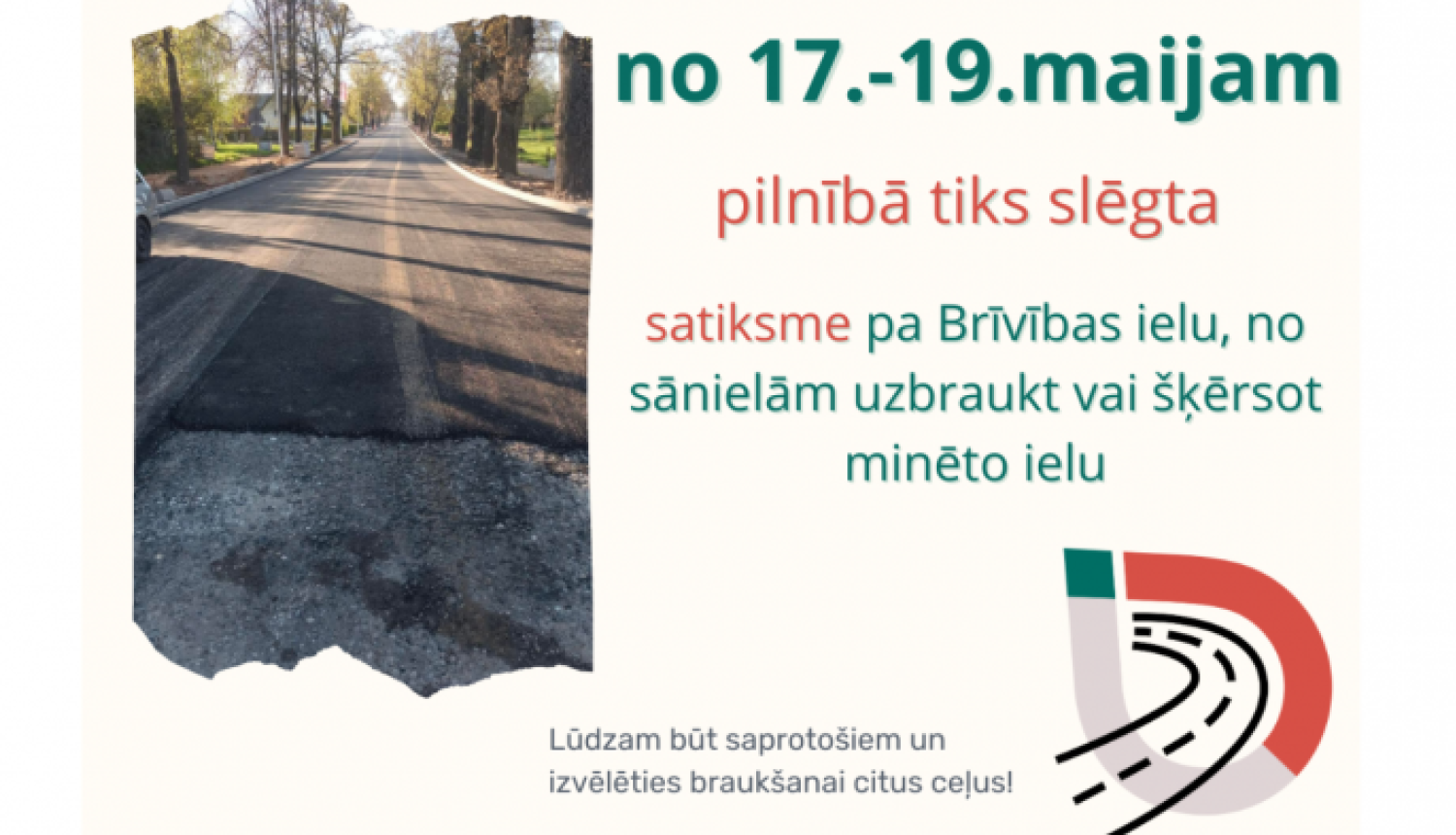 Vizuālis: uz laiku slēgta Brīvības iela Gulbenē