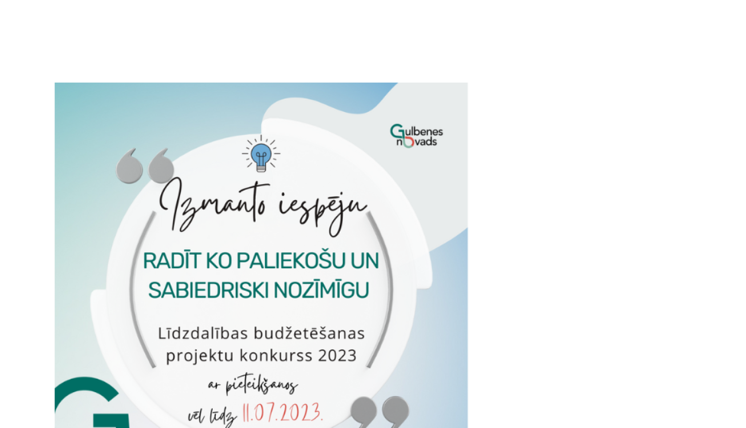 Vizuālis: līdzdalības budžetēšanas projektu konkurss