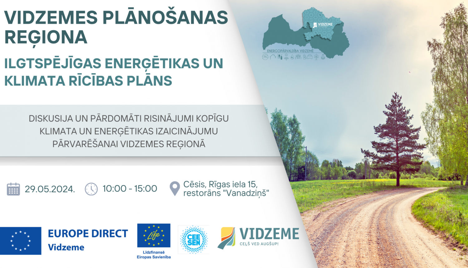 Attēls: aicina uz diskusiju par Vidzemes plānošanas reģiona ilgtspējīgas enerģētikas un klimata rīcības plānu