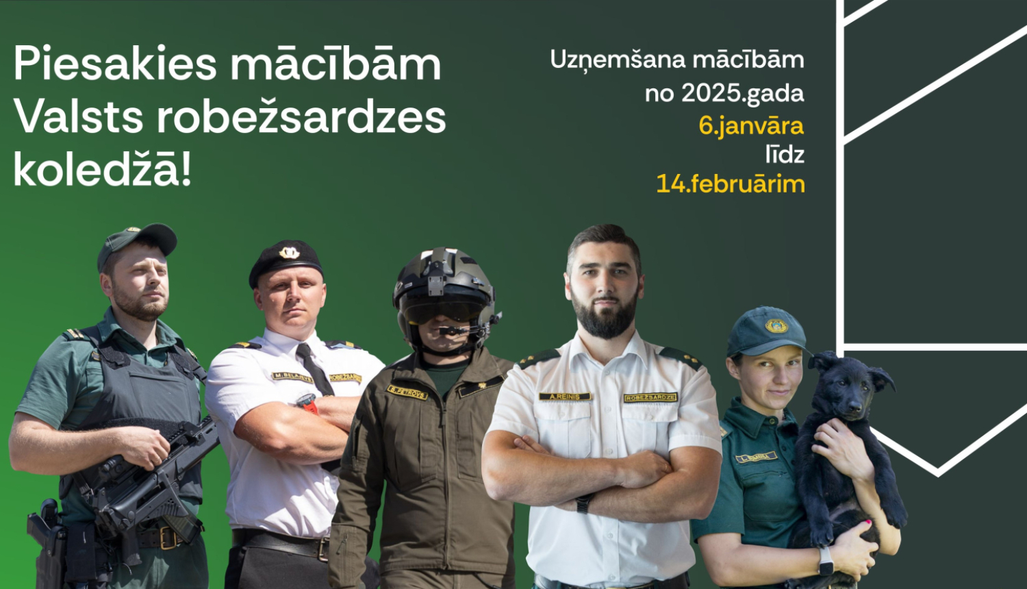 Attēls: Valsts robežsardzes koledžā uzņem reflektantus