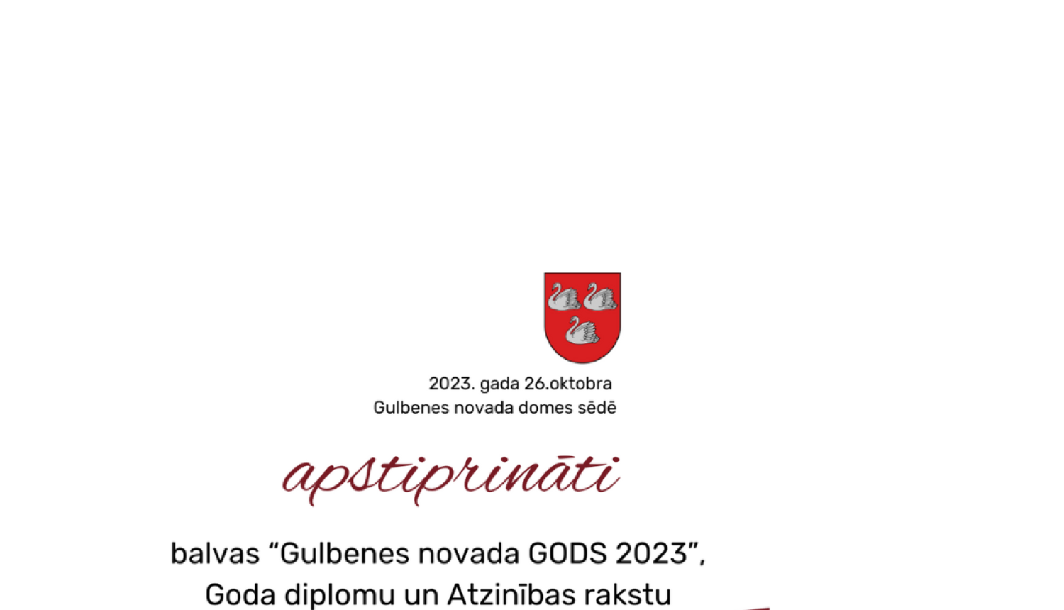 Apstiprināti GN apbalvojamie 18.noevmbrī