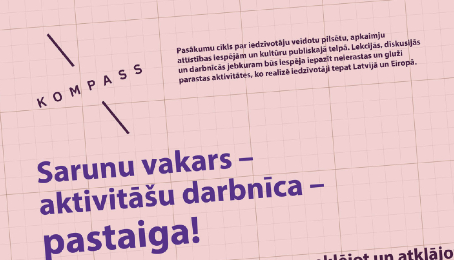 Attēls:sarunu vakars - pastaiga Gulbenē