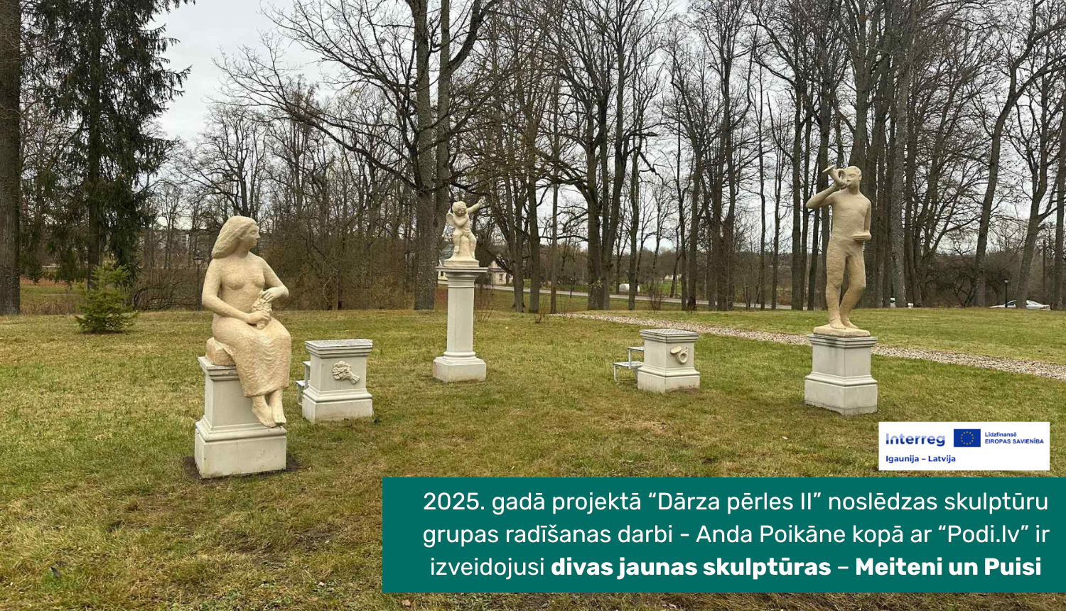 Attēls: izveidojusi divas jaunas skulptūras – Meiteni un Puisi