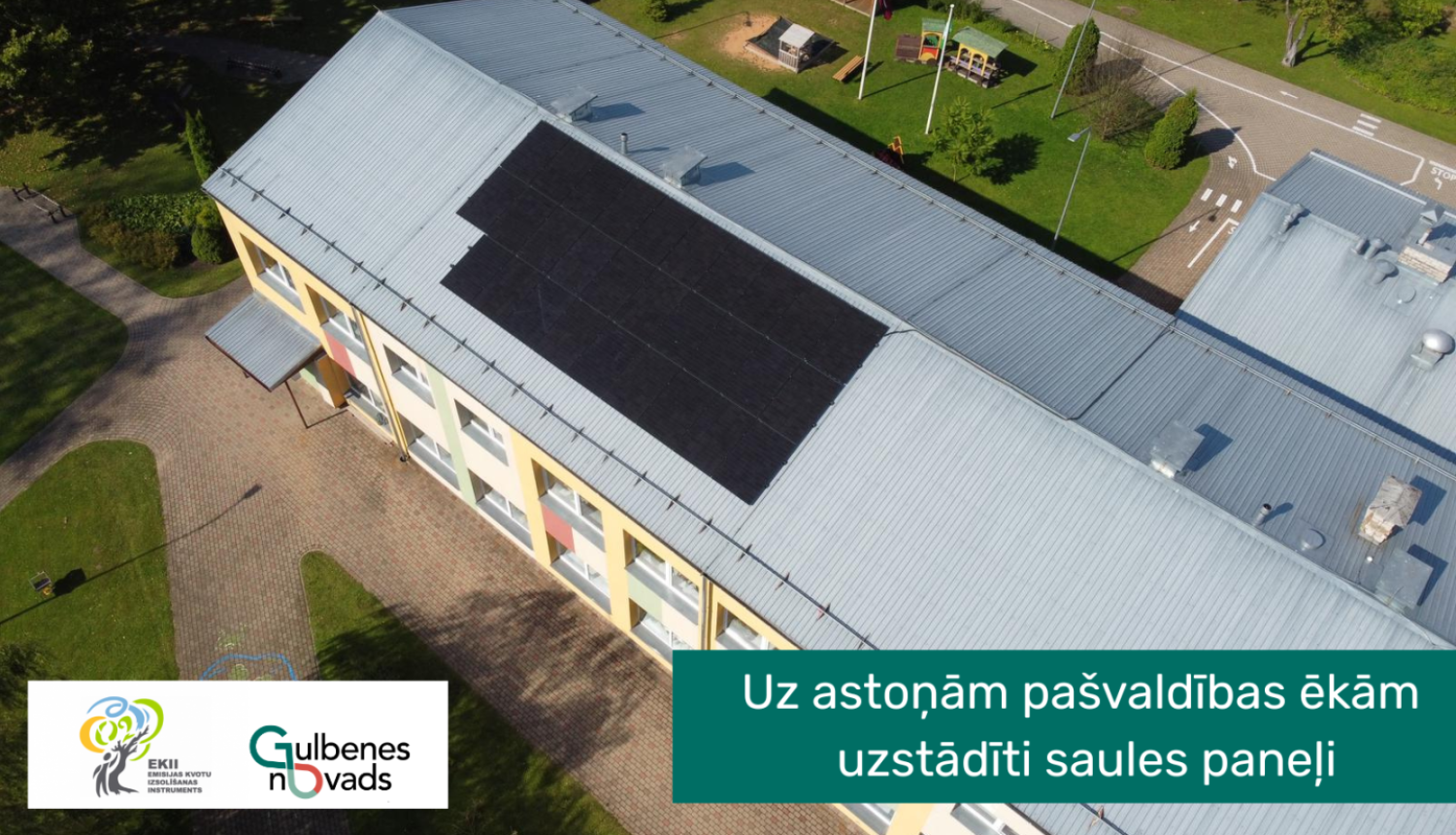 Attēls: Saules elektrostaciju uzstādīšana Gulbenes pilsētā