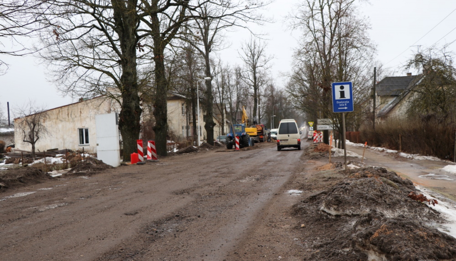 Gulbene: būvdarbi Brīvības ielā