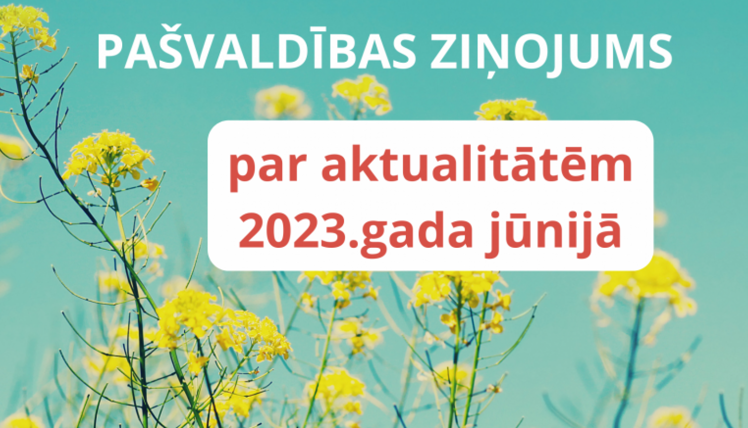 Vizuālis: pašvaldības ziņojums 2023.gada jūnijā