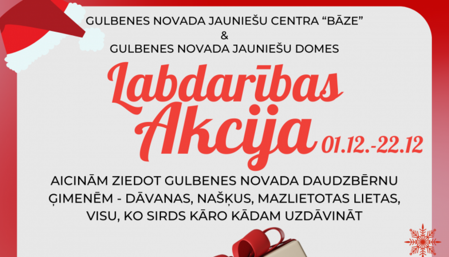 Attēls: labdarības akcija ziedojot daudzbērnu ģimenēm